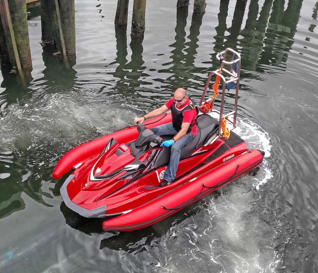 Dockitjet RIB Kit added to Yamaha ski for Search and Rescue operations.